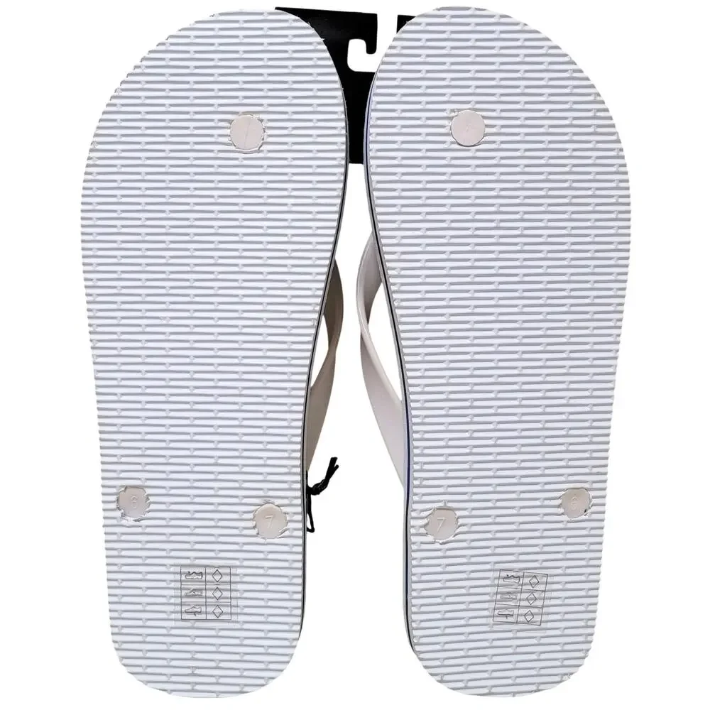 Armani Exchange Men Logo Flip Flop Sandals Size US 8 White Blue Colorblock